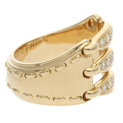 Hermes 18K Yellow Gold Diamond Ring 50
