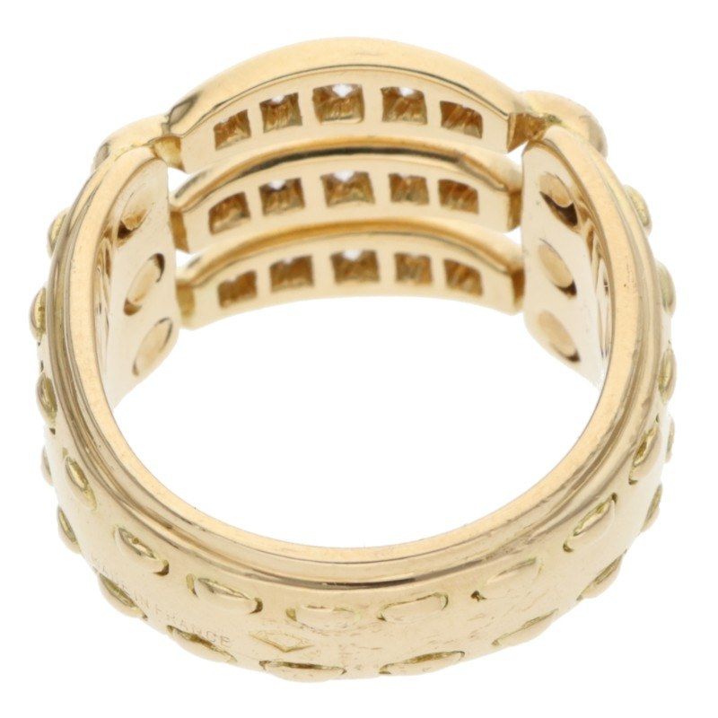 Hermes 18K Yellow Gold Diamond Ring 50