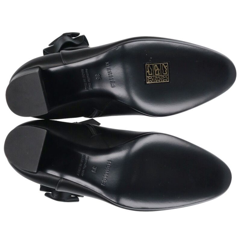 Hermes Saint Germain Kelly Buckle Leather Boots 35