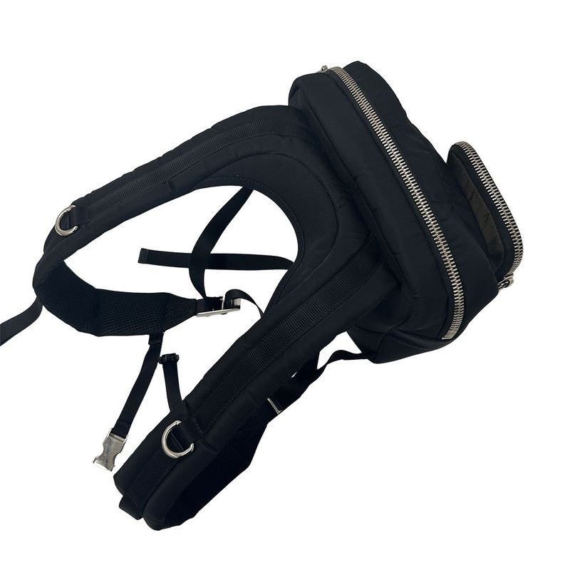 Prada Backpack Nylon Black Khaki