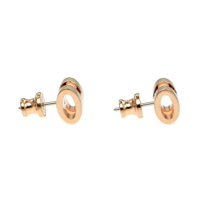 Hermes Earrings Pop Mini Pair Marron Glace Grey Rose Gold