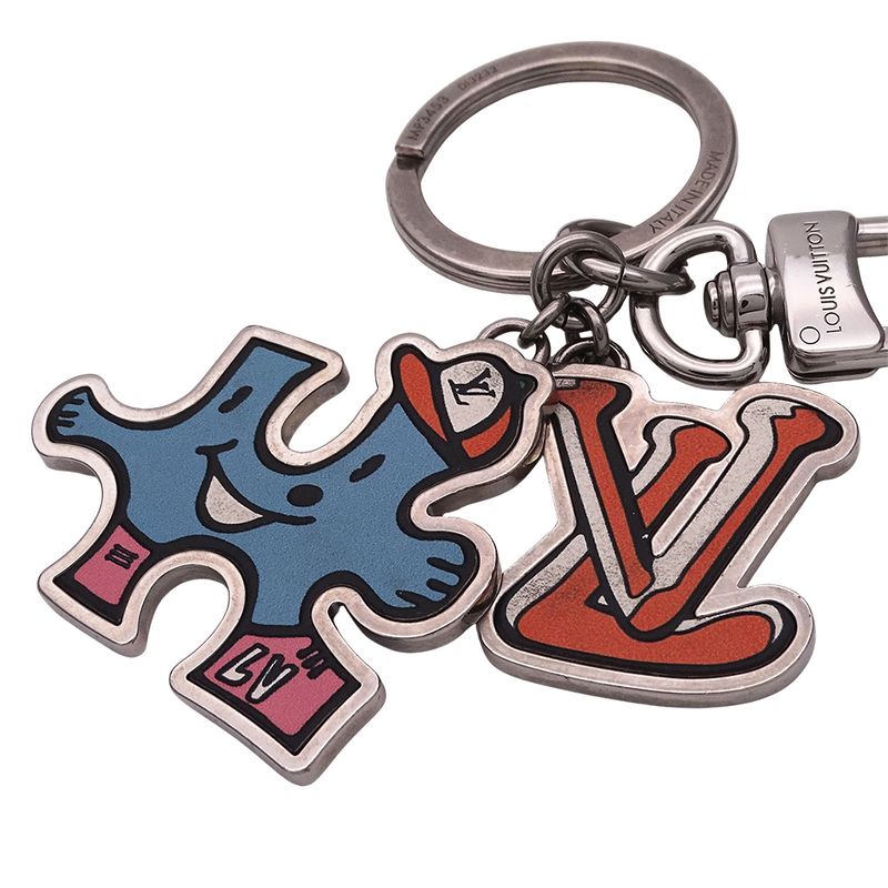 Louis Vuitton Key Holder Key Ring Porte Cles LV Puzzle Silver