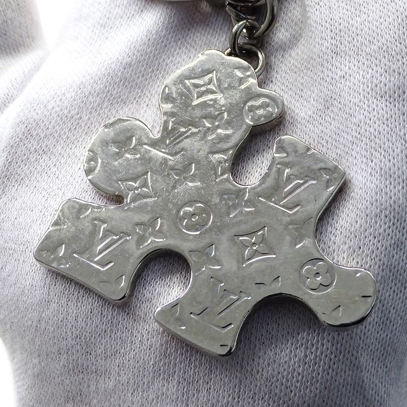Louis Vuitton Key Holder Key Ring Porte Cles LV Puzzle Silver