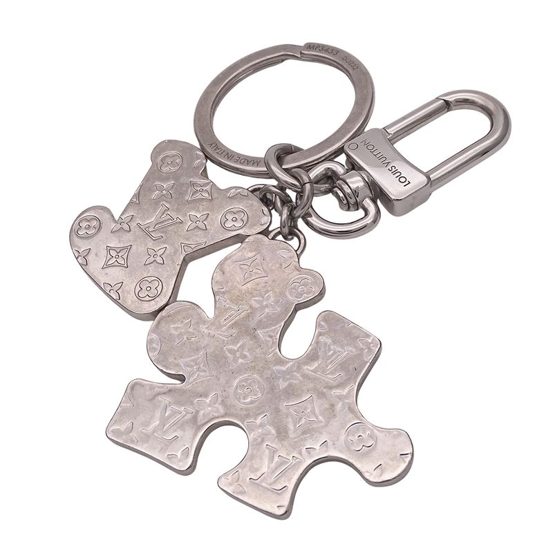 Louis Vuitton Key Holder Key Ring Porte Cles LV Puzzle Silver