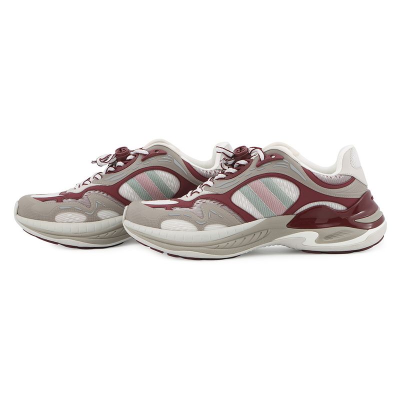 Gucci Sneakers 2.0 Mesh Leather Interlocking GG 1 2 Wine Red
