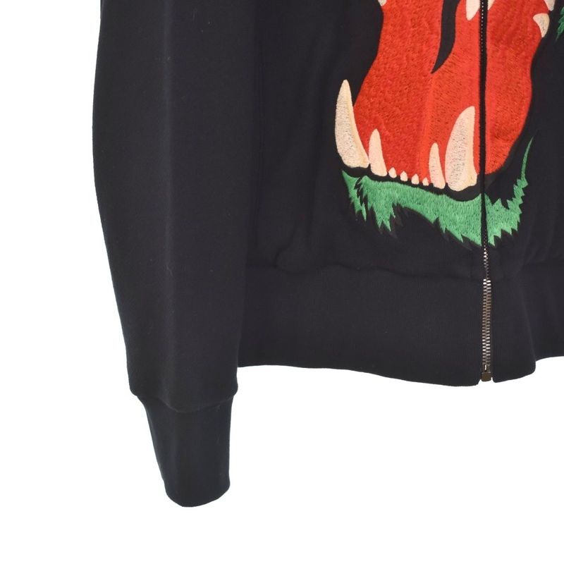 Gucci Runway Collection Panther Front Zip Hoodie S Black