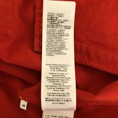Gucci Cotton Logo Color Block Jacket 48 Orange