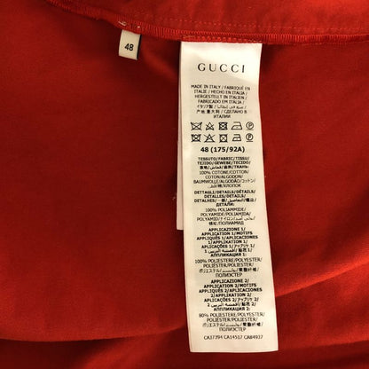 Gucci Cotton Logo Color Block Jacket 48 Orange
