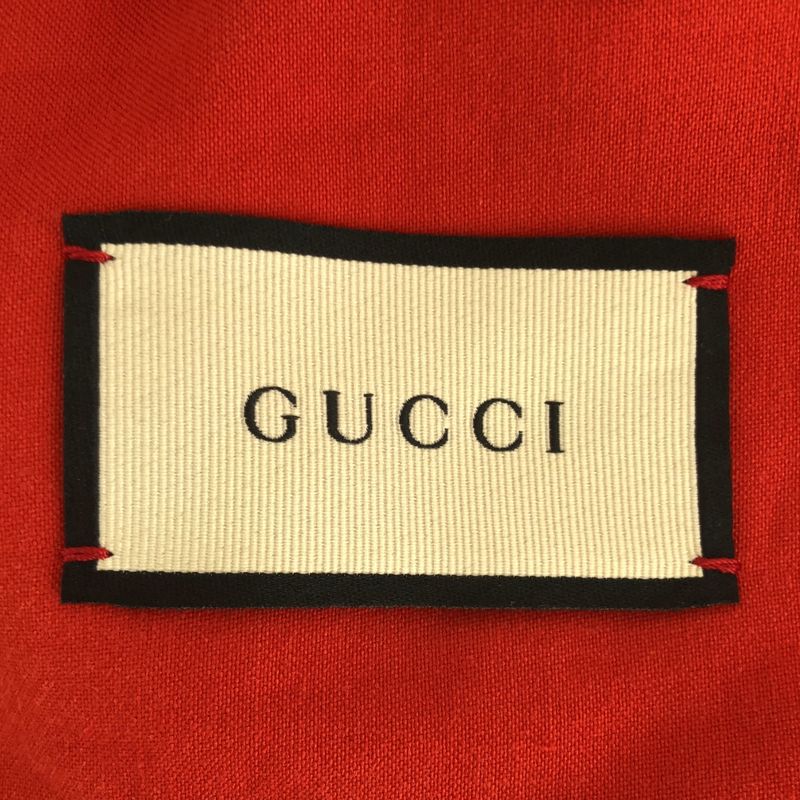 Gucci Cotton Logo Color Block Jacket 48 Orange