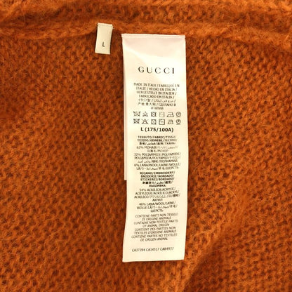 Gucci Mohair Wool Cable Knit Cardigan L Orange