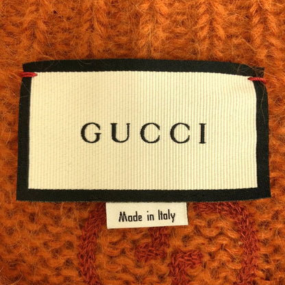 Gucci Mohair Wool Cable Knit Cardigan L Orange