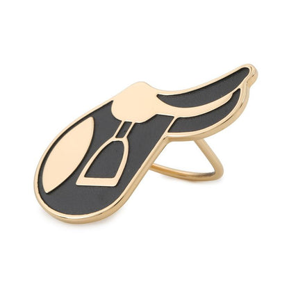 Hermes Scarf Ring a Cheval 70 Black