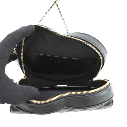 Chanel Chain Shoulder Bag Quilted Heart
