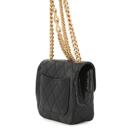 Chanel Chain Shoulder Bag CC Logo Quilted Lambskin Black
