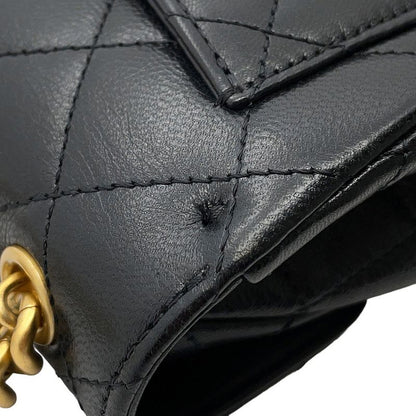 Chanel Chain Shoulder Bag CC Logo Quilted Lambskin Black