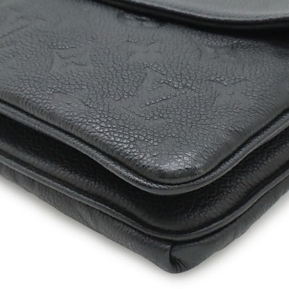 Louis Vuitton Monogram Empreinte Twice Shoulder Bag Pochette Noir Black Gold
