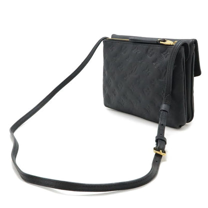 Louis Vuitton Monogram Empreinte Twice Shoulder Bag Pochette Noir Black Gold