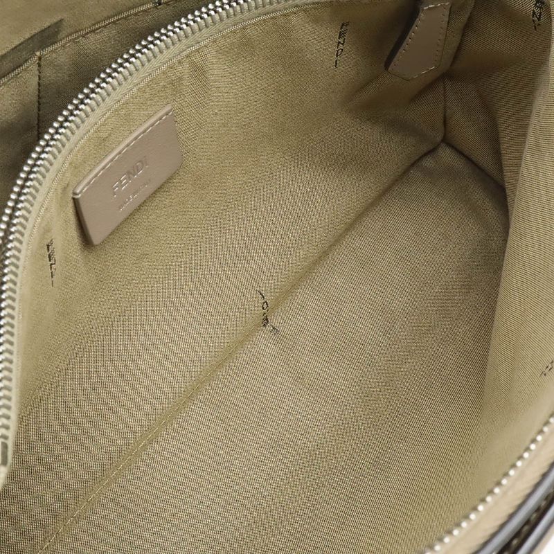 Fendi by the Way 2-Way Shoulder Bag Leather Grey Silver