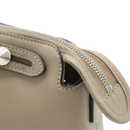 Fendi by the Way 2-Way Shoulder Bag Leather Grey Silver