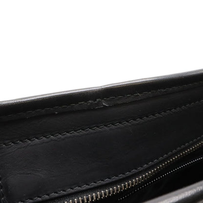 Guccissima Sherry Line Shoulder Bag Rubber Coating Leather Black