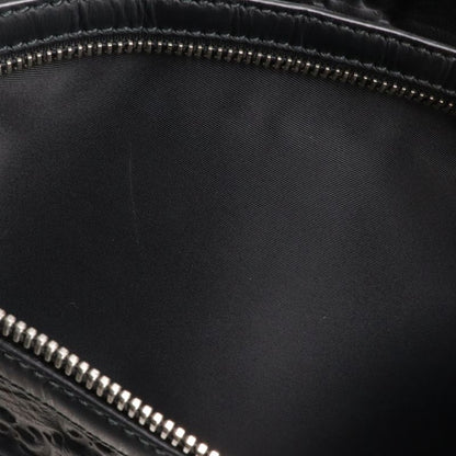 Guccissima Sherry Line Shoulder Bag Rubber Coating Leather Black
