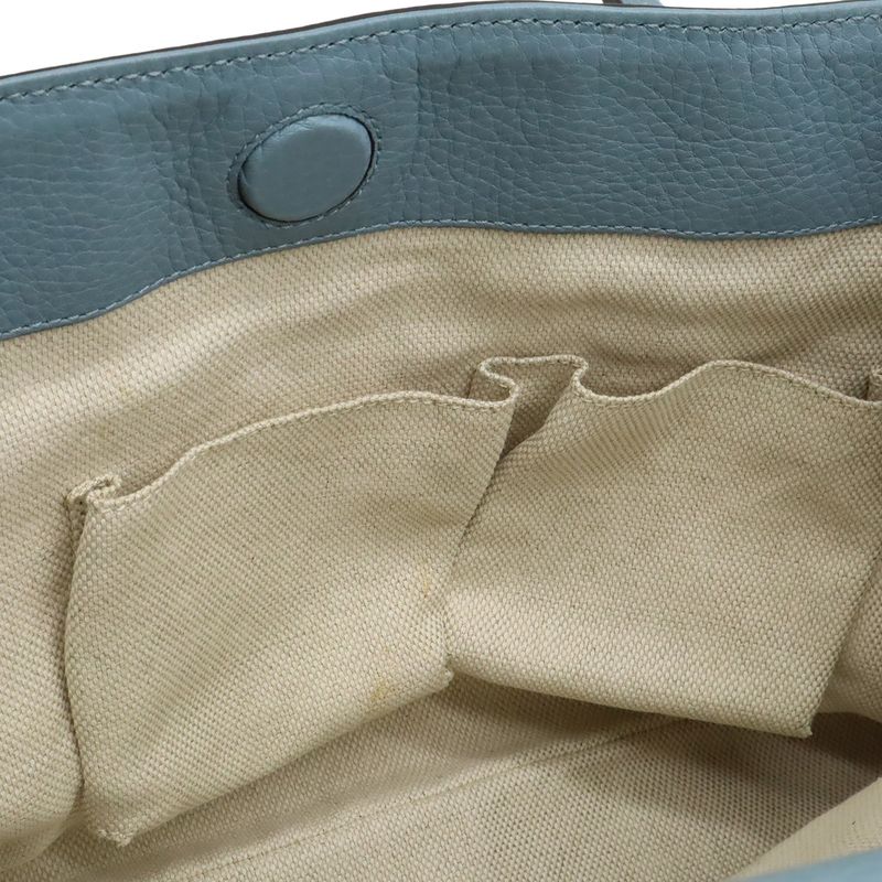 Gucci Flora Tote Shoulder Bag Semi Shoulder Floral Pattern Canvas Leather