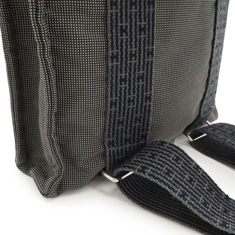 Hermes Her Line Sac a Dos PM Backpack Shoulder Bag Canvas Gray New