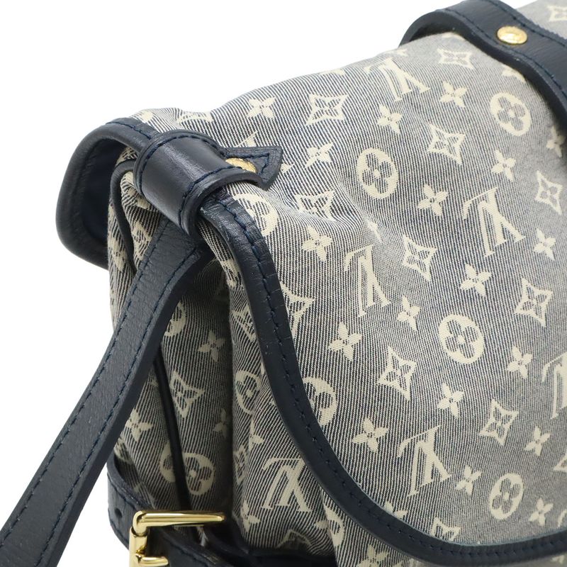 Louis Vuitton Monogram Idyle Saumur PM Shoulder Bag Crossbody Canvas Leather