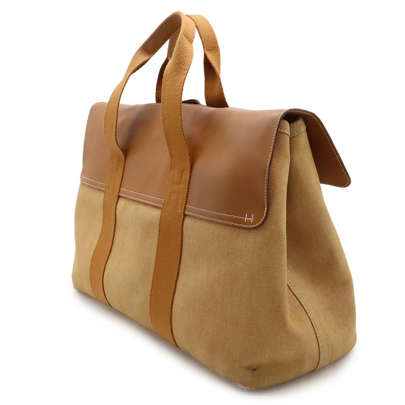 Hermes Valparaiso MM Valparaiso Tote Toile Chevron Canvas