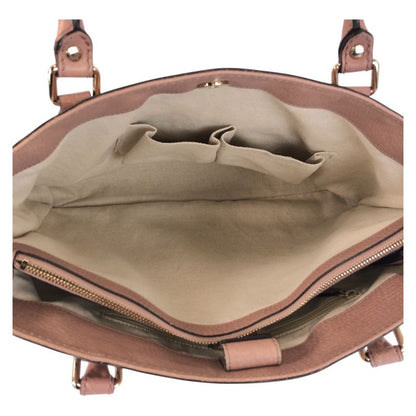 Guccissima Ski Pink Beige Gold Leather Tote Shoulder Bag