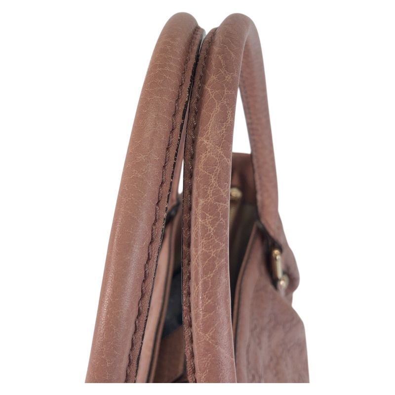 Guccissima Ski Pink Beige Gold Leather Tote Shoulder Bag