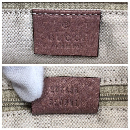 Guccissima Ski Pink Beige Gold Leather Tote Shoulder Bag