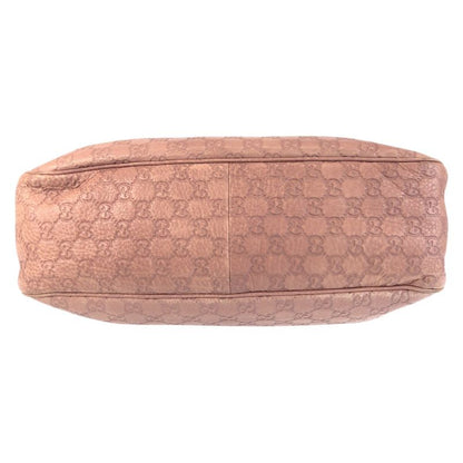 Guccissima Ski Pink Beige Gold Leather Tote Shoulder Bag