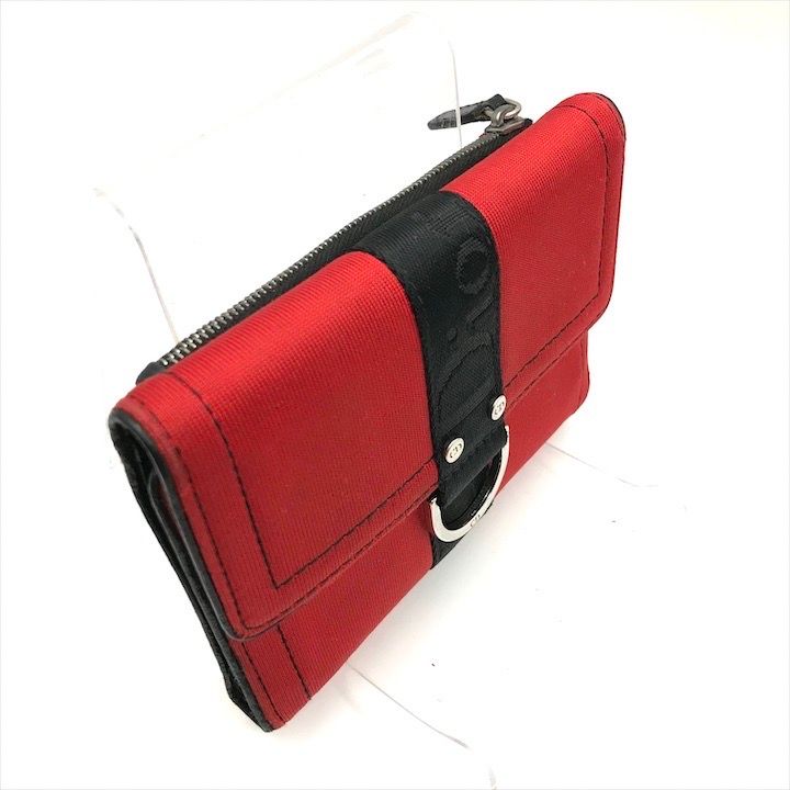 Dior Hardcore Trifold Canvas Leather Compact Wallet