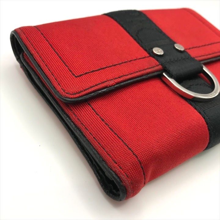 Dior Hardcore Trifold Canvas Leather Compact Wallet
