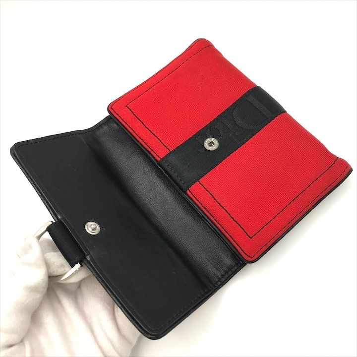 Dior Hardcore Trifold Canvas Leather Compact Wallet