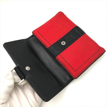 Dior Hardcore Trifold Canvas Leather Compact Wallet