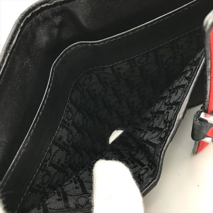 Dior Hardcore Trifold Canvas Leather Compact Wallet
