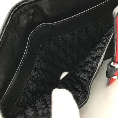 Dior Hardcore Trifold Canvas Leather Compact Wallet