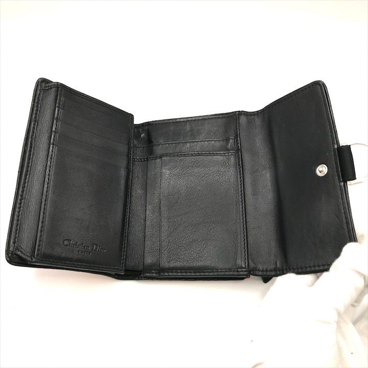 Dior Hardcore Trifold Canvas Leather Compact Wallet