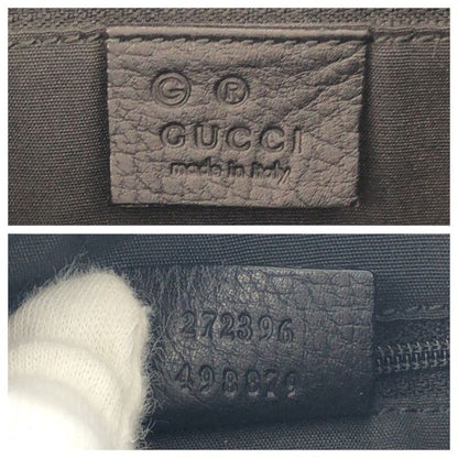 Gucci Black Silver Suede Leather 272 396 Crossbody Shoulder Bag