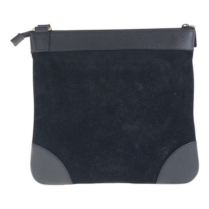 Gucci Black Silver Suede Leather 272 396 Crossbody Shoulder Bag