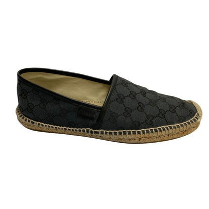 Gucci GG Canvas Espadrie Ushu Zu Slip Ons 8 Black X