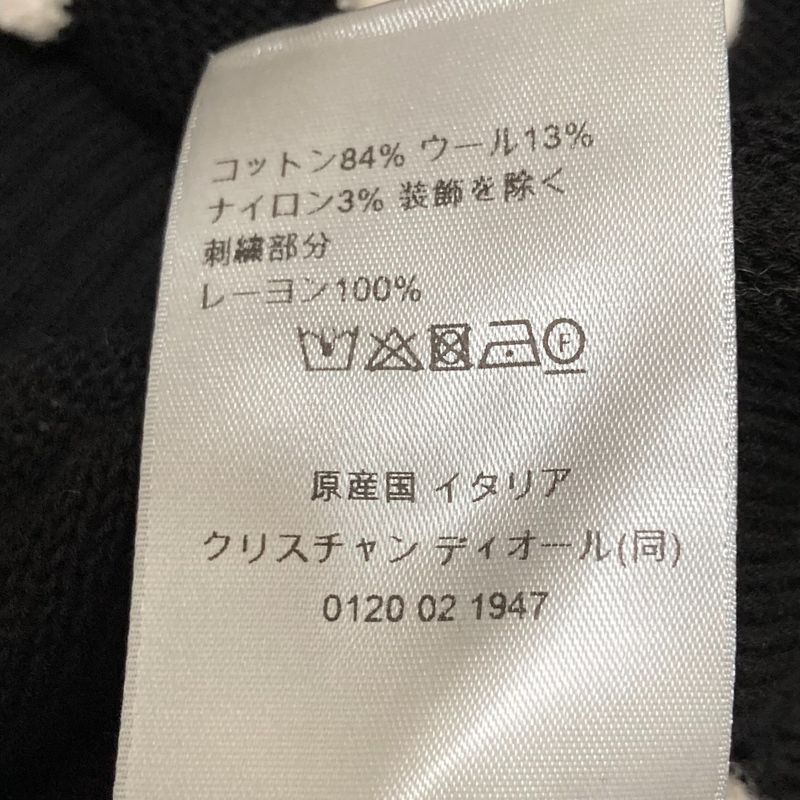 Dior Homme Hem Logo Embroidery Dot Pattern Knit Sweater