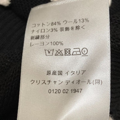 Dior Homme Hem Logo Embroidery Dot Pattern Knit Sweater