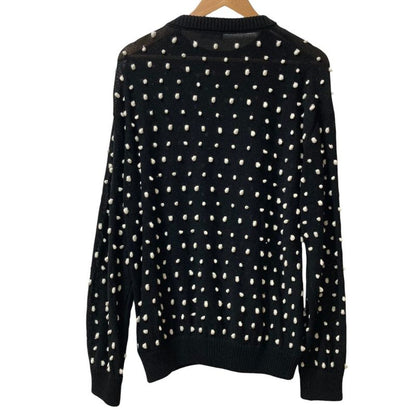 Dior Homme Hem Logo Embroidery Dot Pattern Knit Sweater