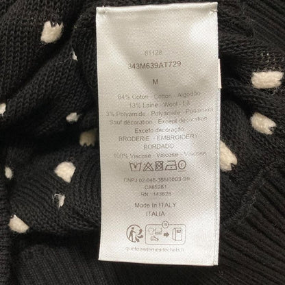 Dior Homme Hem Logo Embroidery Dot Pattern Knit Sweater