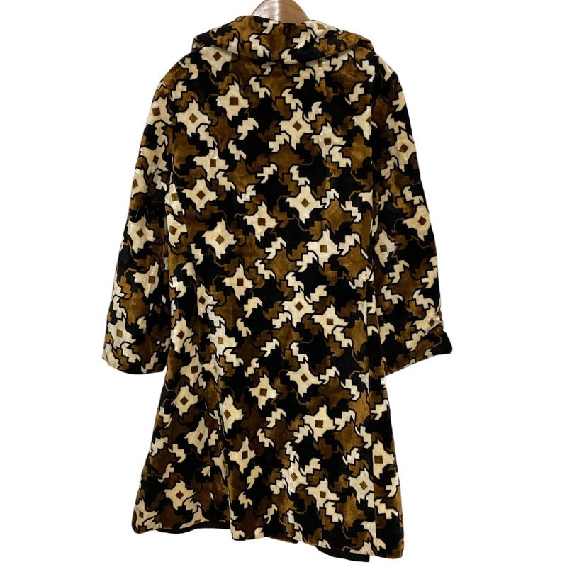 Dior Miss Vintage Velour Chester Star Coat 14 Brown