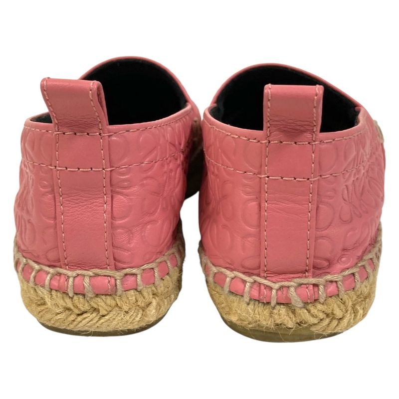Loewe Anagram Leather Espadrille Slip Ons 35 Pink