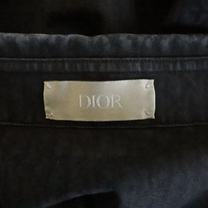 Dior Oak All Over Pattern Cotton Long Sleeve Shirt Black